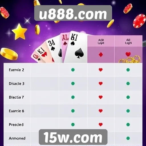 Comparação de jogos populares disponíveis no u888.com